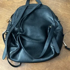 Michael Kors Black Leather Backpack thumbnail 5