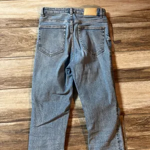 Zara blue straight denim jeans thumbnail 4