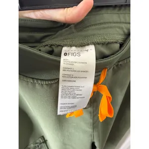 FIGS Zamora Jogger Scrub Pants Olive Green Orange Drawstring W18SW2005 Womens S thumbnail 7