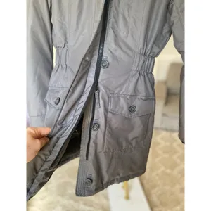 Abercrombie & Fitch A&F Premium Arctic Parka Gray Faux Fur Hood XXS Coat Utility thumbnail 10