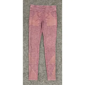 FREE PEOPLE Movement Kyoto High-Rise Leggings Pants Pockets Dusty Pink Sz XS thumbnail 3