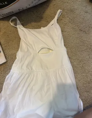 White Athletic Romper Amazon thumbnail 1