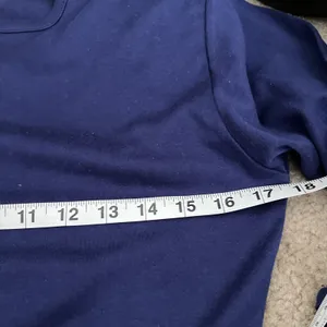 Vtg 90s Ann Taylor Crew Neck Bodysuit M Blue Cotton Long Sleeve Casual Office thumbnail 6