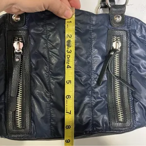LP/LP quilted puffer‎ purse navy blue 14” x 8.5” x 4” thumbnail 12