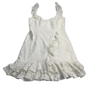 Bardot Adira Lace Mini Dress Orchid White Cream Ruffle Cocktail Party Sz M US 6 thumbnail 4