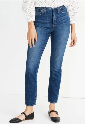 Madewell The High-Rise Slim Crop Boyjean in‎ Barksdale Wash Sz 32 thumbnail 1