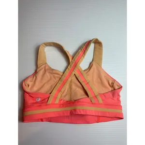 Lululemon Sports Bra‎ Coral Pink Light Support Crossback Activewear Women's 6 thumbnail 6