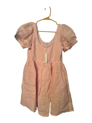 NWT Olivaceous Pink Puff Sleeve Babydoll Mini Dress with Pockets - Size S thumbnail 2