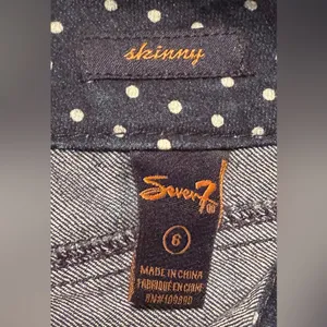 Seven7 Polka Dot Skinny Denim Size 6 Excellent‎ Unused Condition thumbnail 2