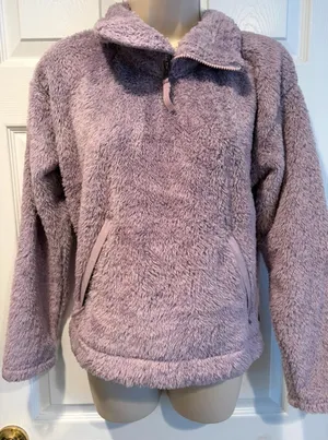 The North Face Plush Fleece Pullover XS Lavender Purple 1/4 Zip Jacket NF0A3YSP thumbnail 1