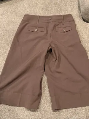 Ann Taylor LOFT Brown wide leg crop Capris thumbnail 3