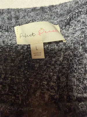 Relaxed Heather Charcoal Pullover Sweatshirt Gray Size L thumbnail 7