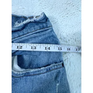 Abercrombie 90s Straight Jeans 28/6L Ultra High Rise Distressed Light Wash Y2K thumbnail 5