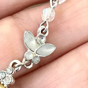 Vintage Avon silver tone yellow butterfly necklace thumbnail 12