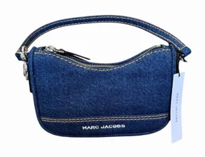 NWT Marc Jacobs Mini Drifter Denim Baguette Convertible Shoulder Bag Blue Y2K thumbnail 1