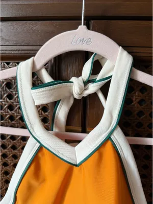Urban Outfitters Orange Halter Crop Top thumbnail 2