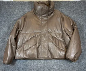 NWT Pistola Donovan‎ Puffer Jacket in Espresso Cropped Jacket Size XL MSRP $248 thumbnail 1