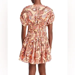 A.L.C. Luna Smocked Split-Sleeve Mini Dress 2 thumbnail 13