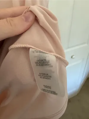 Calvin Klein Square Neck Top Short Sleeve Peach Pink Nude Solid Large thumbnail 5