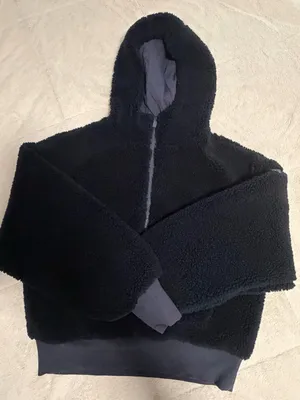 ALO Yoga Navy Blue Sherpa-Lined Pullover Hoodie thumbnail 4