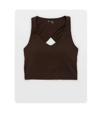 brown aerie matching workout set thumbnail 2