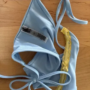 VS PINK blue yellow lace bikini bottoms thumbnail 5
