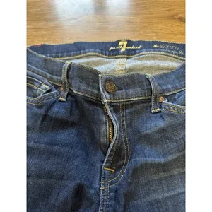 7 For All Mankind‎ Jeans Women’s 29 Blue The Skinny Crop Roll Stretch Preppy thumbnail 6