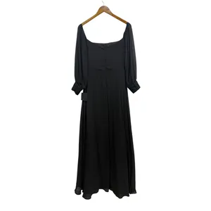 Lulus Feel the Romance Black Off-the-Shoulder Maxi Dress size Large NWT thumbnail 5