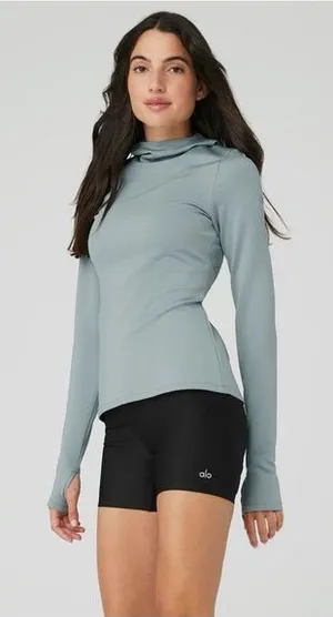 ALO Airlift Hooded Runner – Cosmic Grey | Size M | NWOT thumbnail 1