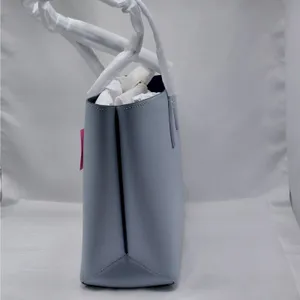Kate Spade Womens Tote Bag Pale Blue Leather Shoulder Handbag Large Quiet Luxury thumbnail 6