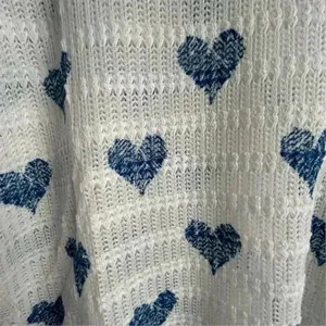 Aeropostale Women's M White Blue‎ Heart  Pullover Sweater Solid Pattern thumbnail 6