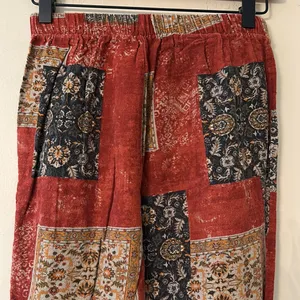 Patchwork graphic bohemian Harem pants Red Size XS thumbnail 1
