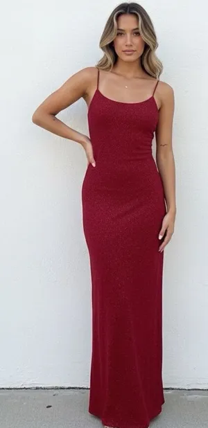 City Triangles Vintage 90s Y2K Glitter Maxi Dress thumbnail 1