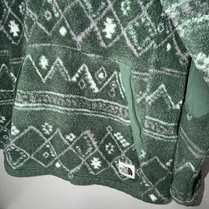 The North Face Campshire Womens XL Green White Fleece 1/4 Zip Hooded Pullover thumbnail 5
