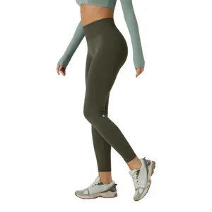 Halara OneForm Seamless Flow Mid Rise Tummy Control Leggings Green Small NEW thumbnail 4