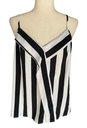 Brenda Black & White Striped Tank Top thumbnail 1