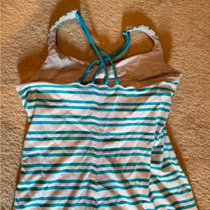 LULULEMON Blue and White Striped Tank Top thumbnail 2