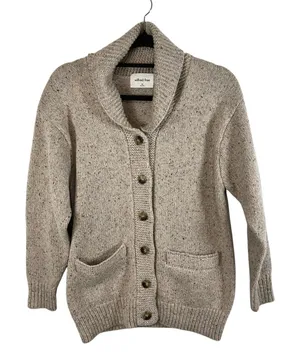 Aritzia Wilfred Free Button Up‎ Grandpa Cardigan Wool Blend Tan Women's Sz 2XS thumbnail 1