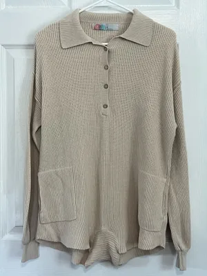 Free People FP Beach Picnic Beige Linen Romper Coastal Grandma Boho Lounge XS thumbnail 2