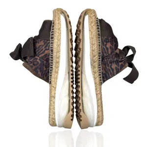 Free People Chapmin Ribbon Espadrilles EU 37‎ US 6.5 Platform Sandals Leopard thumbnail 9