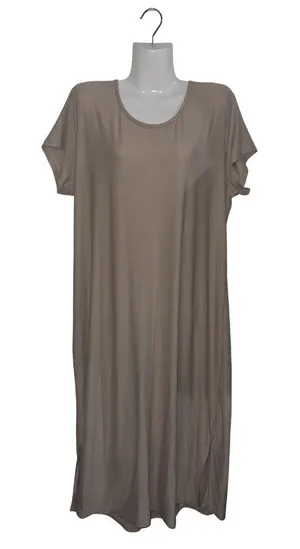 MUK LUKS Lounge Jersey T-Shirt Slit Dress Size XL Casual Comfort Loungewear thumbnail 1