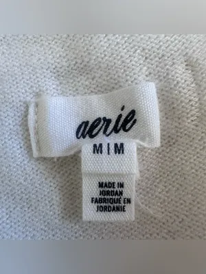 Aerie Bandeau Tube Top Sweater Knit Women’s Medium Offwhite Cream Summer thumbnail 6