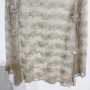 The Limited Beige Lace Sheer Long Sleeve Boatneck Top Sz XL thumbnail 4