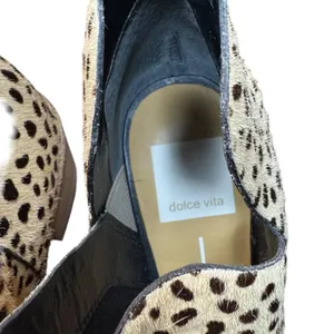 Dolce Vita Booties Womens Size 6 Beige Fur Chelsea Ankle‎ Pointed Toe Block Heel thumbnail 3