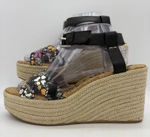 Sam Edelman Womens 10 Sandals‎ Destin Wedge Espadrille Floral Platform Shoes thumbnail 1