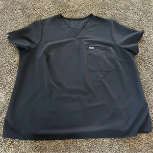 Figs Catarina One-Pocket Scrub Top charcoal gray thumbnail 1
