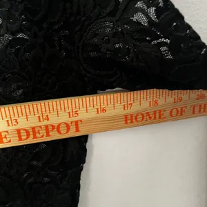 Loft Vtg Y2k 2000s Black Lace Top Medium Floral Victorian 90s Goth Whimsigoth thumbnail 5