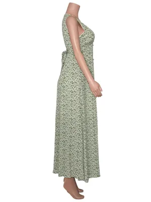 ZOCO. Honey Floral Maxi Dress, Ditsy Green, Small thumbnail 7