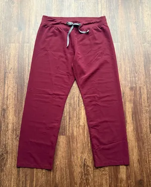 FIGS Women’s Burgundy Red Livingston Scrub Pants Hospital Nurse Medical- Size LP thumbnail 1