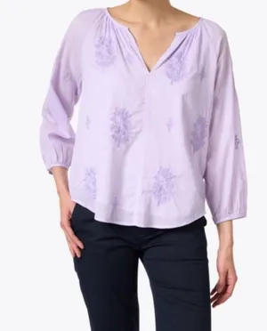 Roller Rabbit Lilac Purple embroidered lightweight top thumbnail 1